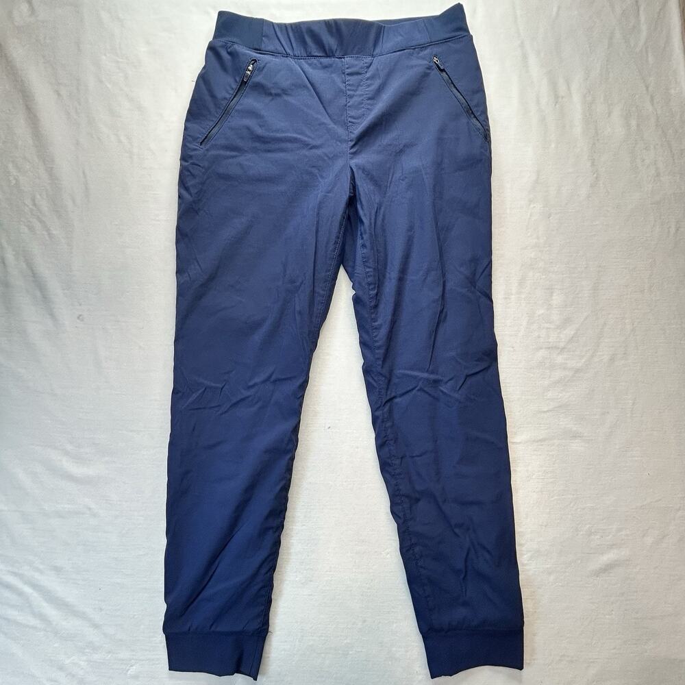 Eddie Bauer Fleece Lined Jogger Womens 10 First Ascent Blue Zip Pockets 28" Ins